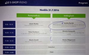 Přednáška Ondřeje Špuláka na E-shop víkendu 2016